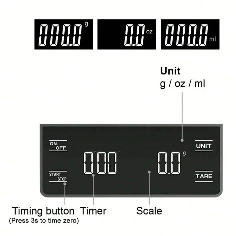 0.1g Auto Timer Coffee Scale